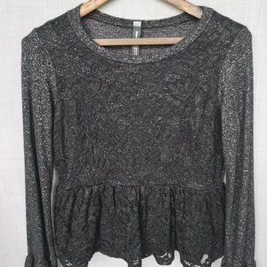 Design Lab lace long-sleeve top